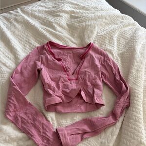Urban Outfitters Pink Ribbed Top